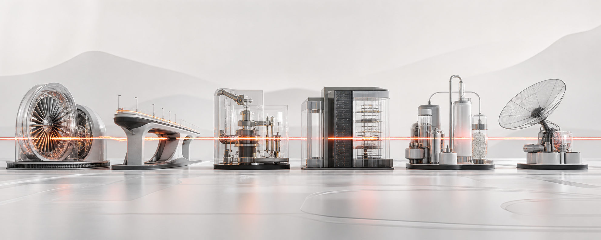 A connected continuum of energy, transport, manufacturing, digital, chemical, and telecommunications infrastructure